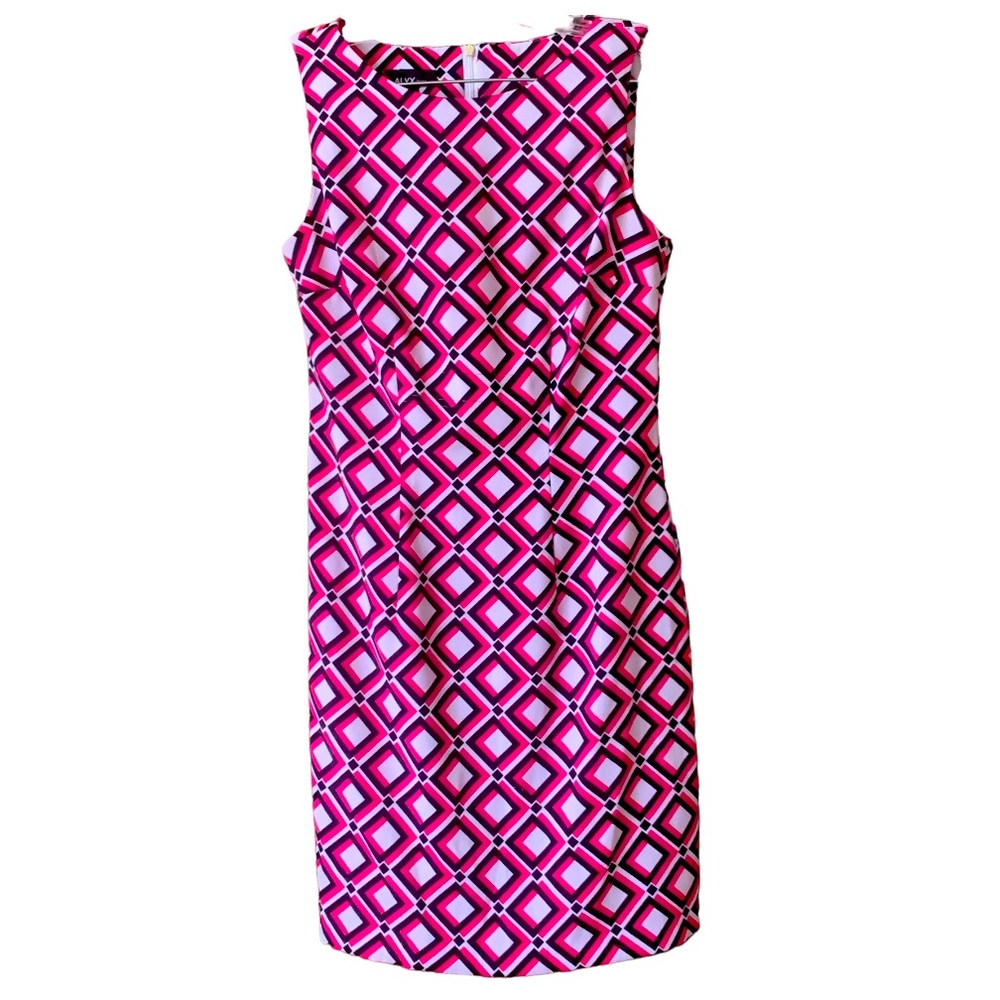 ALYX Pink Black Sleeveless Dress - Size 4
